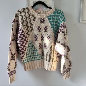 Colorful Geometric Crew Neck Sweater